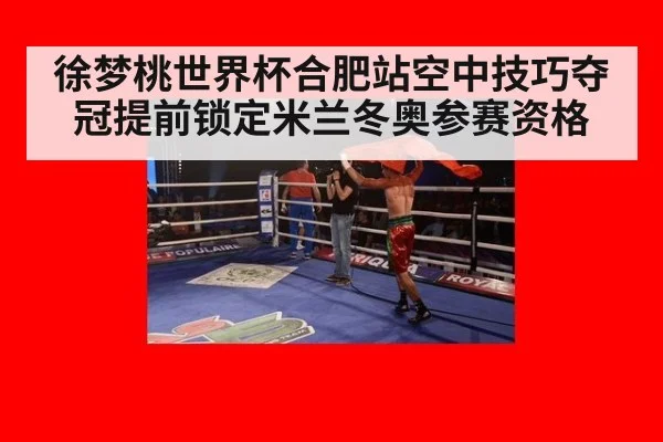 徐梦桃世界杯合肥站空中技巧夺冠提前锁定米兰冬奥参赛资格